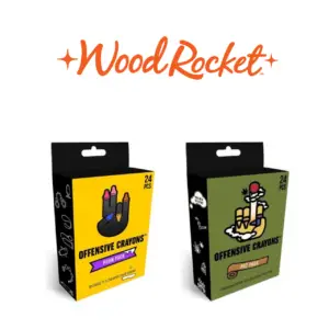 Wood Rocket Adult Novelty Crayons 24pk