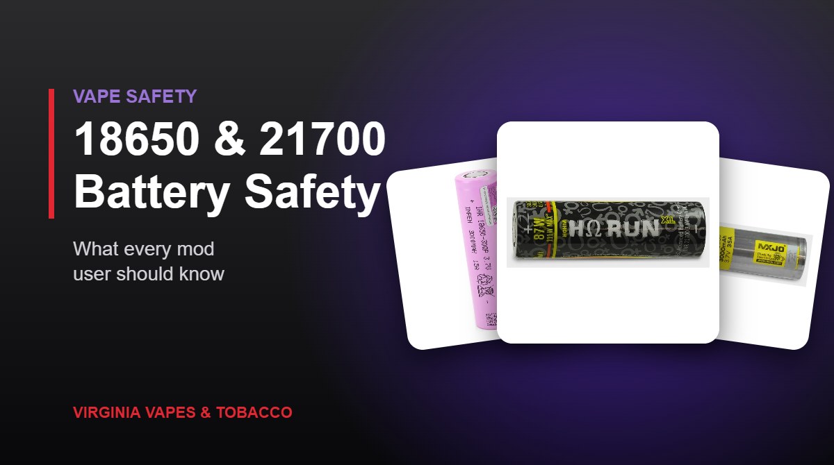 Imren and MXJO 18650 batteries with a HohmTech Run XL 21700 battery