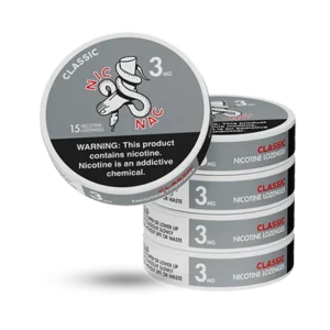 Nic Nac Nicotine Lozenges Classic, 3mg tobacco-free nicotine lozenge container, 15 lozenges
