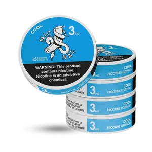 Nic Nac Nicotine Lozenges Cool, 3mg tobacco-free nicotine lozenge container, 15 lozenges