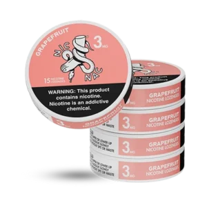 Nic Nac Nicotine Lozenges Grapefruit, 3mg tobacco-free nicotine lozenge container, 15 lozenges
