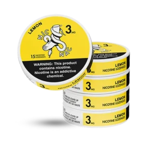 Nic Nac Nicotine Lozenges Lemon, 3mg tobacco-free nicotine lozenge container, 15 lozenges