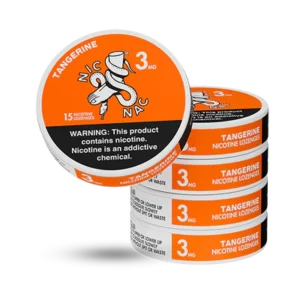 Nic Nac Nicotine Lozenges Tangerine, 3mg tobacco-free nicotine lozenge container, 15 lozenges