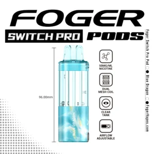 Foger Switch Pro Disposable POD ONLY Blue Dragon
