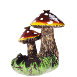 Mushroom Ashtray, hand-painted ceramic toadstool cluster design