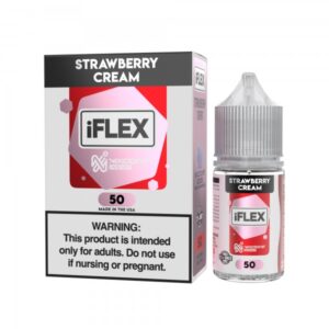 Juice Head iFLEX Strawberry Cream Nixodine salt e-liquid 30ml bottle