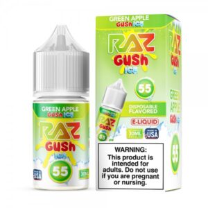 RAZ Green Apple Gush Ice Nixodine salt e-liquid 30ml bottle