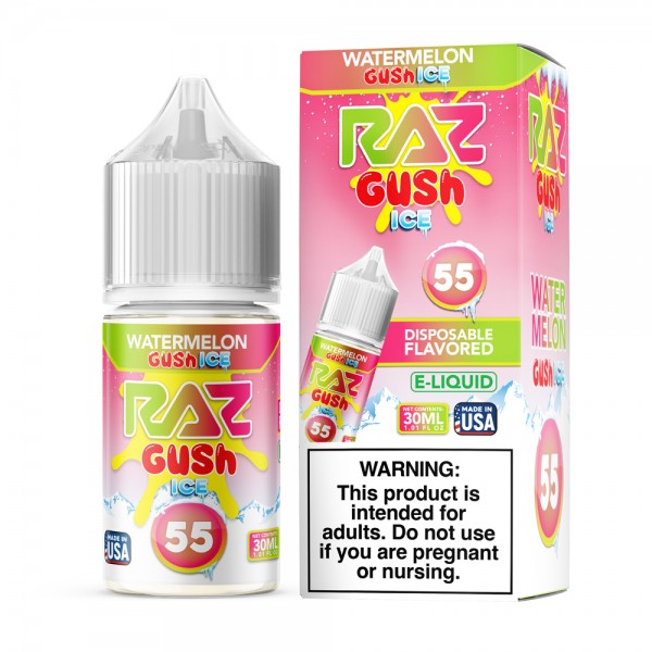 RAZ Watermelon Gush Ice Nixodine salt e-liquid 30ml bottle
