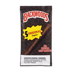 Backwoods Original 5 pack cigars in resealable foil pouch