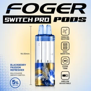 Foger Switch Pro Disposable POD ONLY Blackberry Passion Refresher